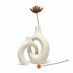 2er Set Boho Keramik Vasen Trockenblumen Deko - CalveraHome