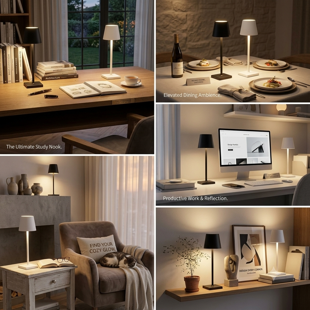 LED Tischlampe kabellos dimmbar – Weiches Licht für dein Zuhause | CalveraHome