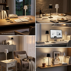 LED Tischlampe kabellos dimmbar – Weiches Licht für dein Zuhause | CalveraHome