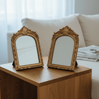 Barock Bogenspiegel Gold – Vintage Tischspiegel | CalveraHome - CalveraHome