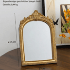 Barock Bogenspiegel Gold – Vintage Tischspiegel | CalveraHome - CalveraHome