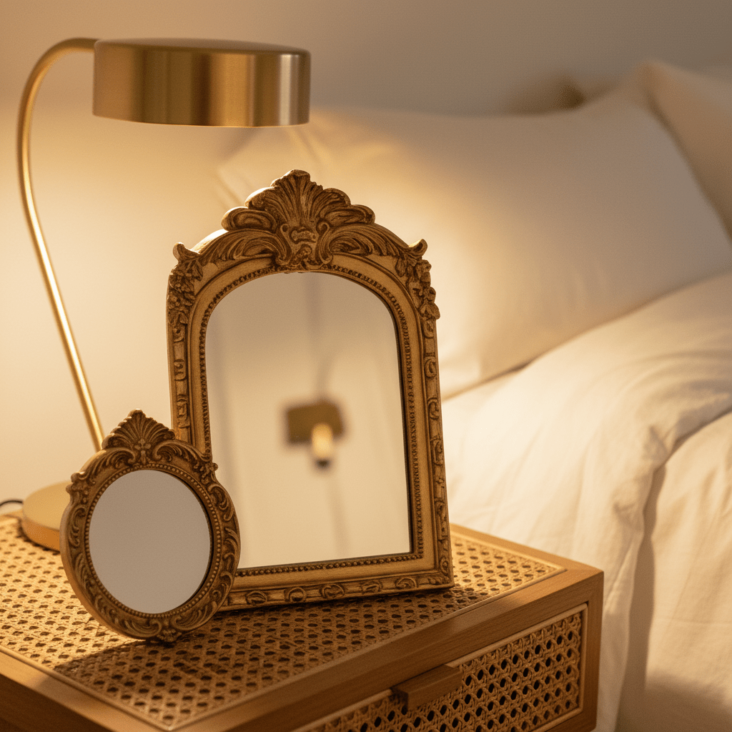 Barock Bogenspiegel Gold – Vintage Tischspiegel | CalveraHome - CalveraHome