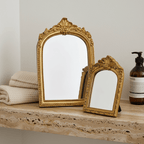Barock Bogenspiegel Gold – Vintage Tischspiegel | CalveraHome - CalveraHome