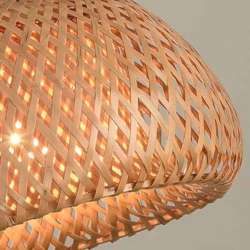 Boho Rattan Hängelampe – Bambus Asia - Stil | CalveraHome - CalveraHome