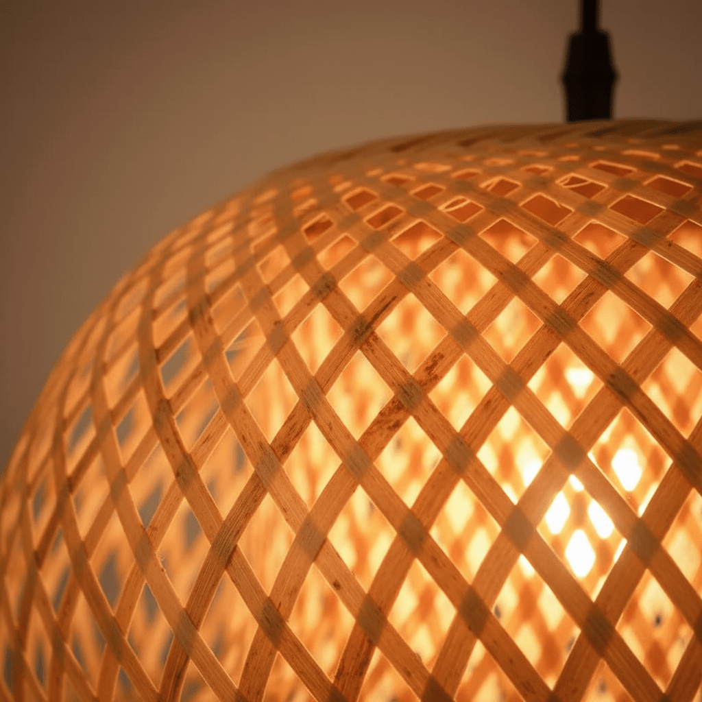 Boho Rattan Hängelampe – Bambus Asia - Stil | CalveraHome - CalveraHome