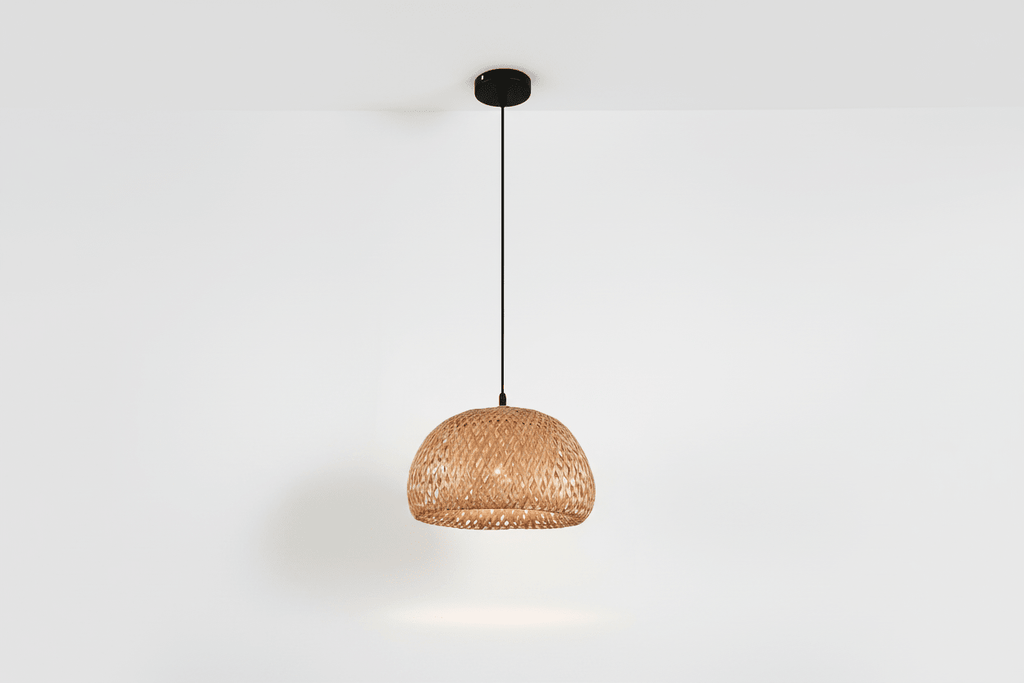 Boho Rattan Hängelampe – Bambus Asia - Stil | CalveraHome - CalveraHome
