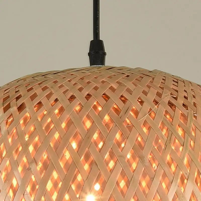 Boho Rattan Hängelampe – Bambus Asia - Stil | CalveraHome - CalveraHome