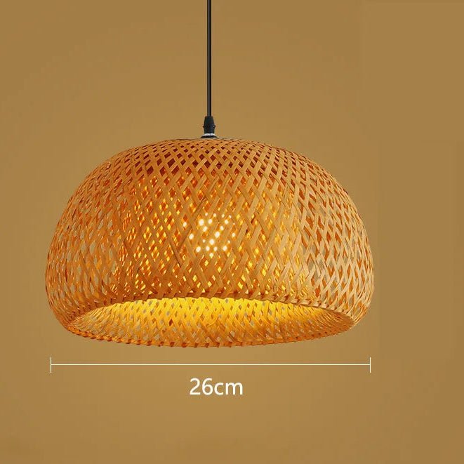 Boho Rattan Hängelampe – Bambus Asia - Stil | CalveraHome - CalveraHome