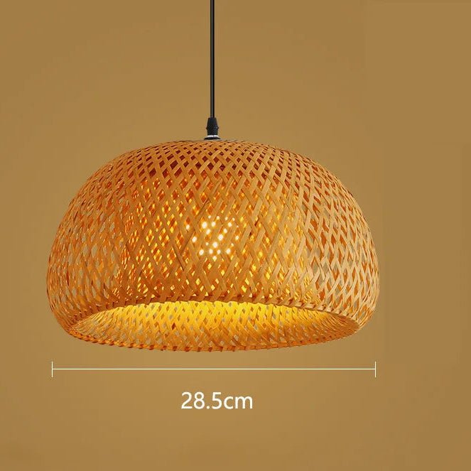 Boho Rattan Hängelampe – Bambus Asia - Stil | CalveraHome - CalveraHome
