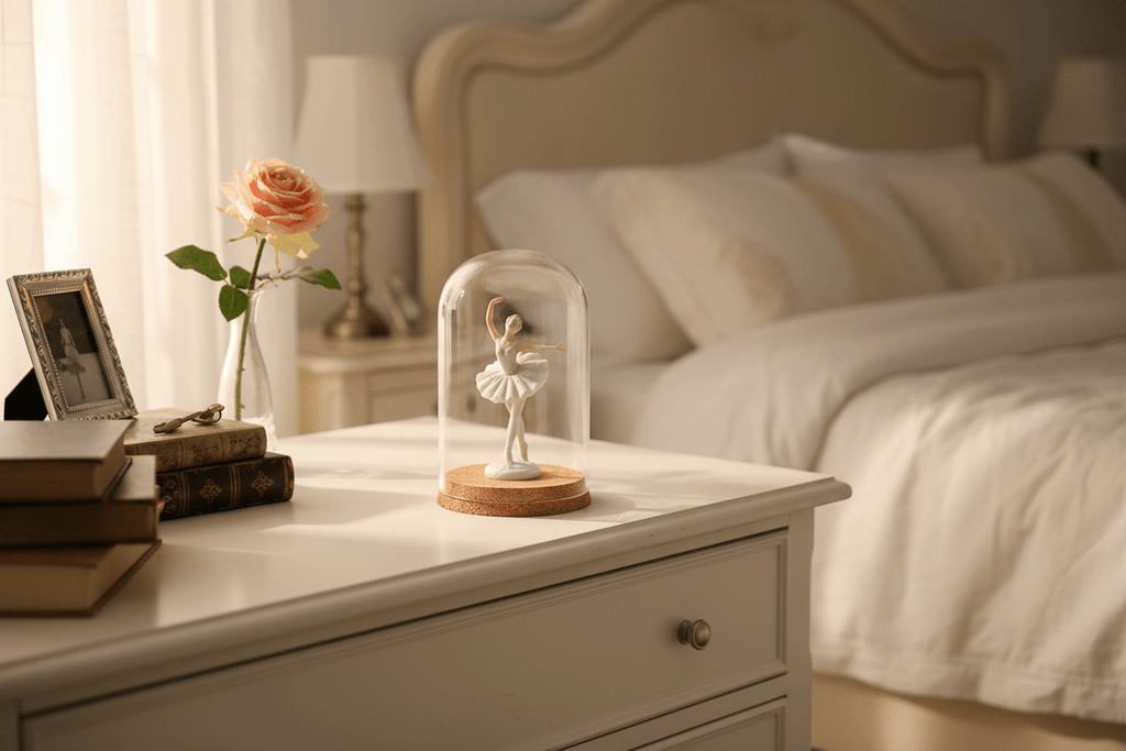 Glasglocke mit Holzsockel – Deko Vitrine Ø15cm | CalveraHome - CalveraHome