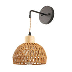 Japandi Rattan Wandleuchte – Bambus Boho CalveraHome - CalveraHome