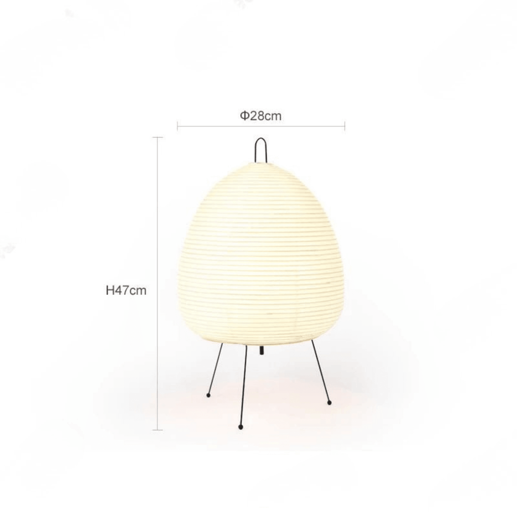 Japandi Reispapier Tischleuchte – Stativ Bodenlampe | CalveraHome - CalveraHome