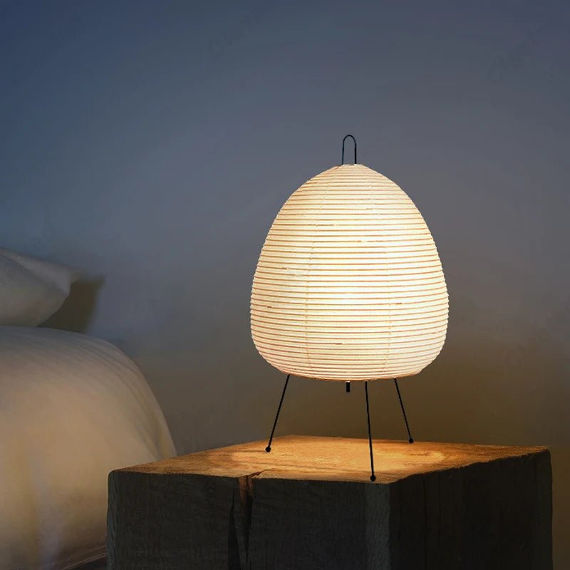 Japandi Reispapier Tischleuchte – Stativ Lampe | CalveraHome - CalveraHome