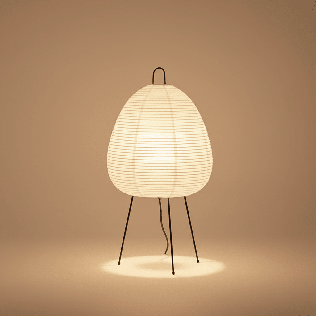 Japandi Reispapier Tischleuchte – Stativ Lampe | CalveraHome - CalveraHome