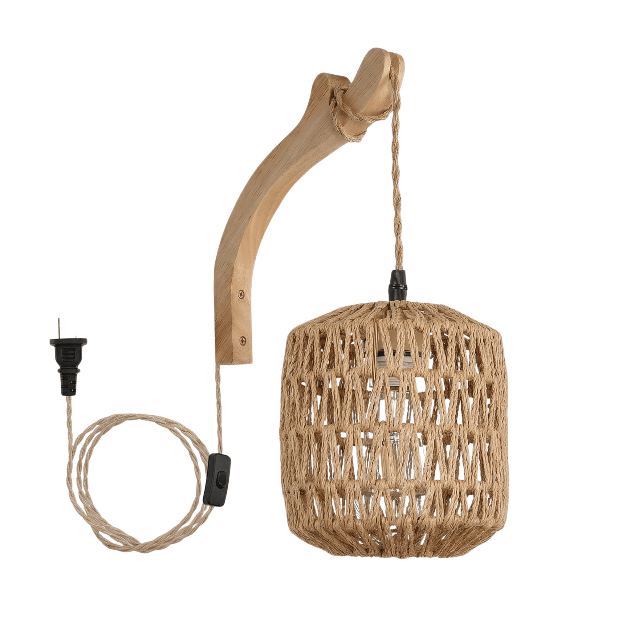 Japandi Wandlampe Bambus & Rattan – Boho Laterne | CalveraHome - CalveraHome