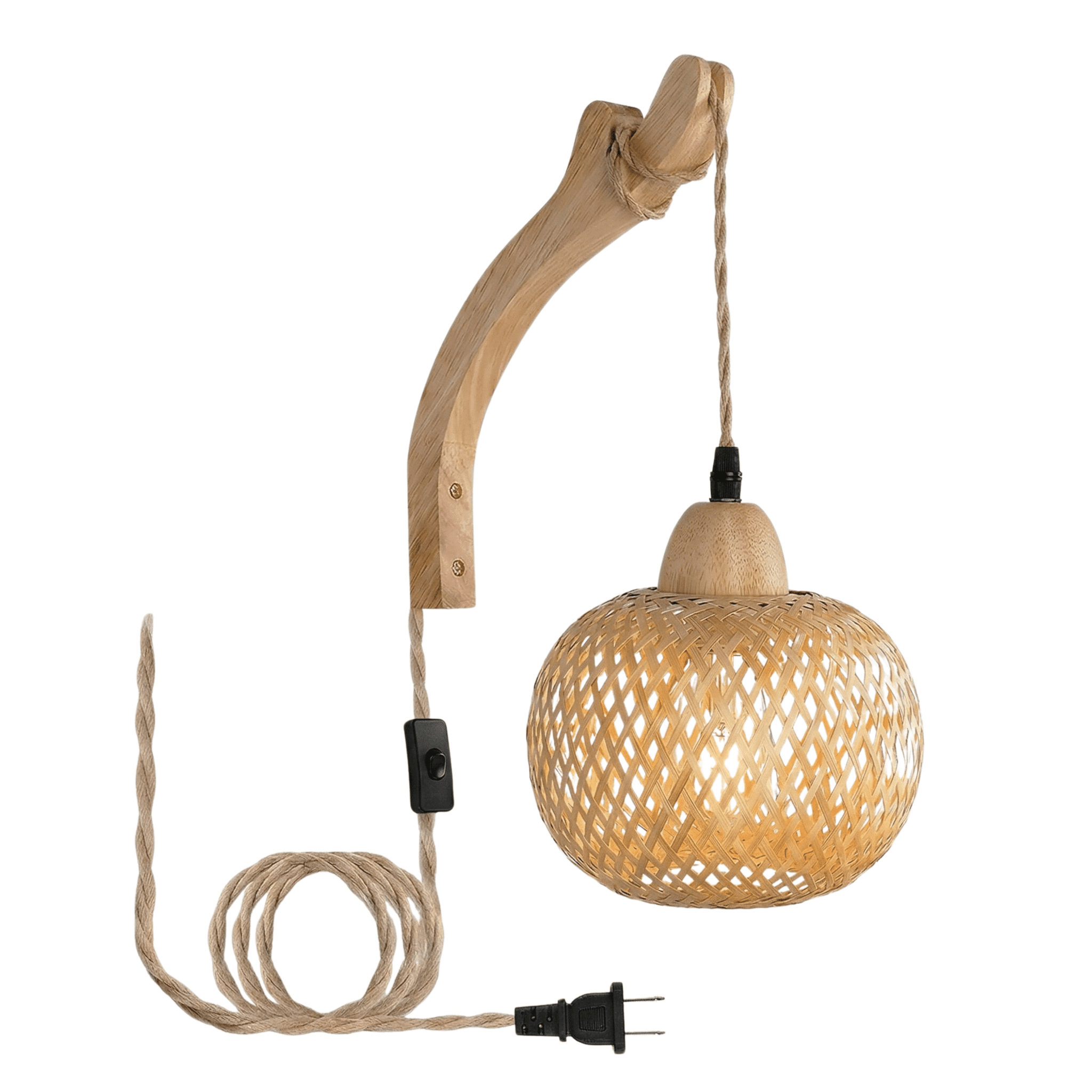 Japandi Wandlampe Bambus & Rattan – Boho Laterne | CalveraHome - CalveraHome