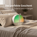 Lichtwecker mit Sonnenaufgang Simulation – Bluetooth & Weißes Rauschen - CalveraHome