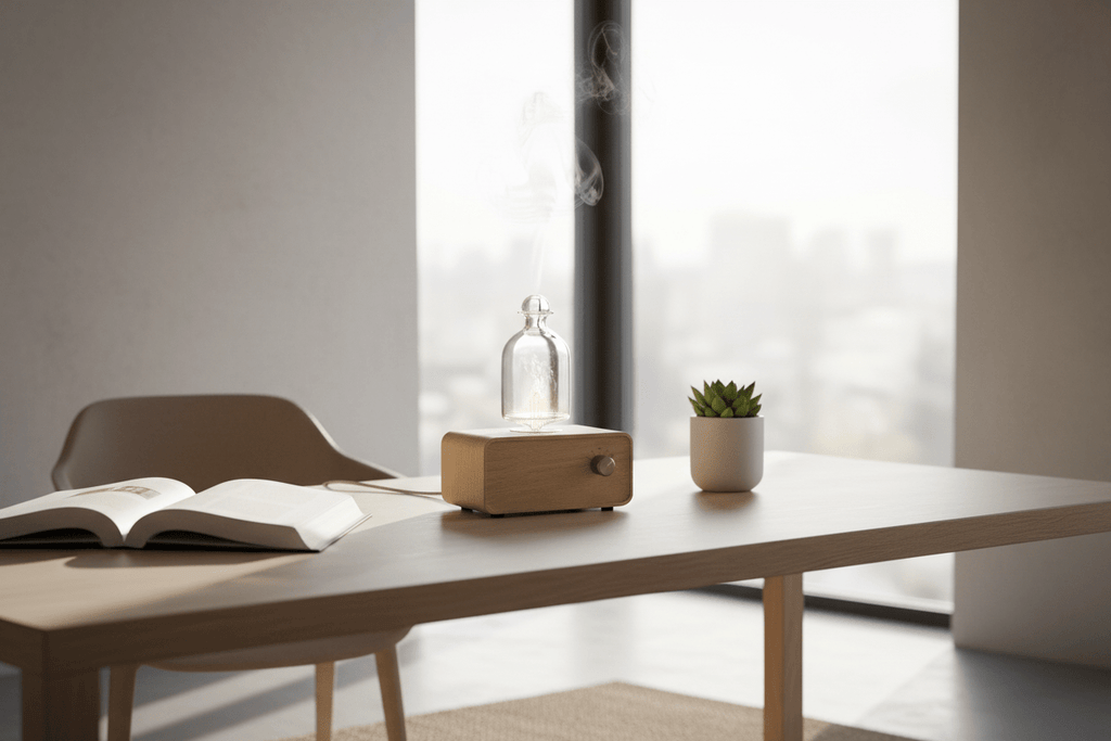 Nebulizing Diffuser Holz & Glas – Kabellos | CalveraHome - CalveraHome