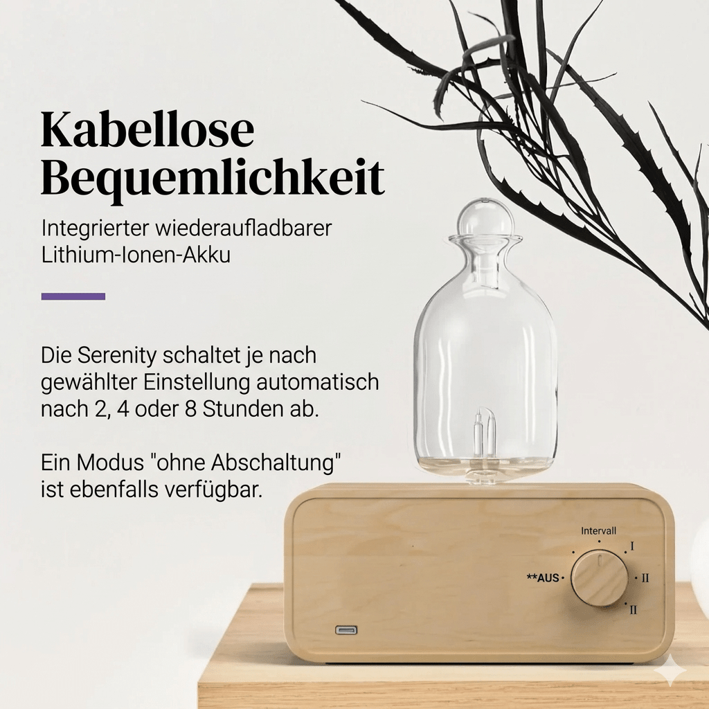 Nebulizing Diffuser Holz & Glas – Kabellos | CalveraHome - CalveraHome