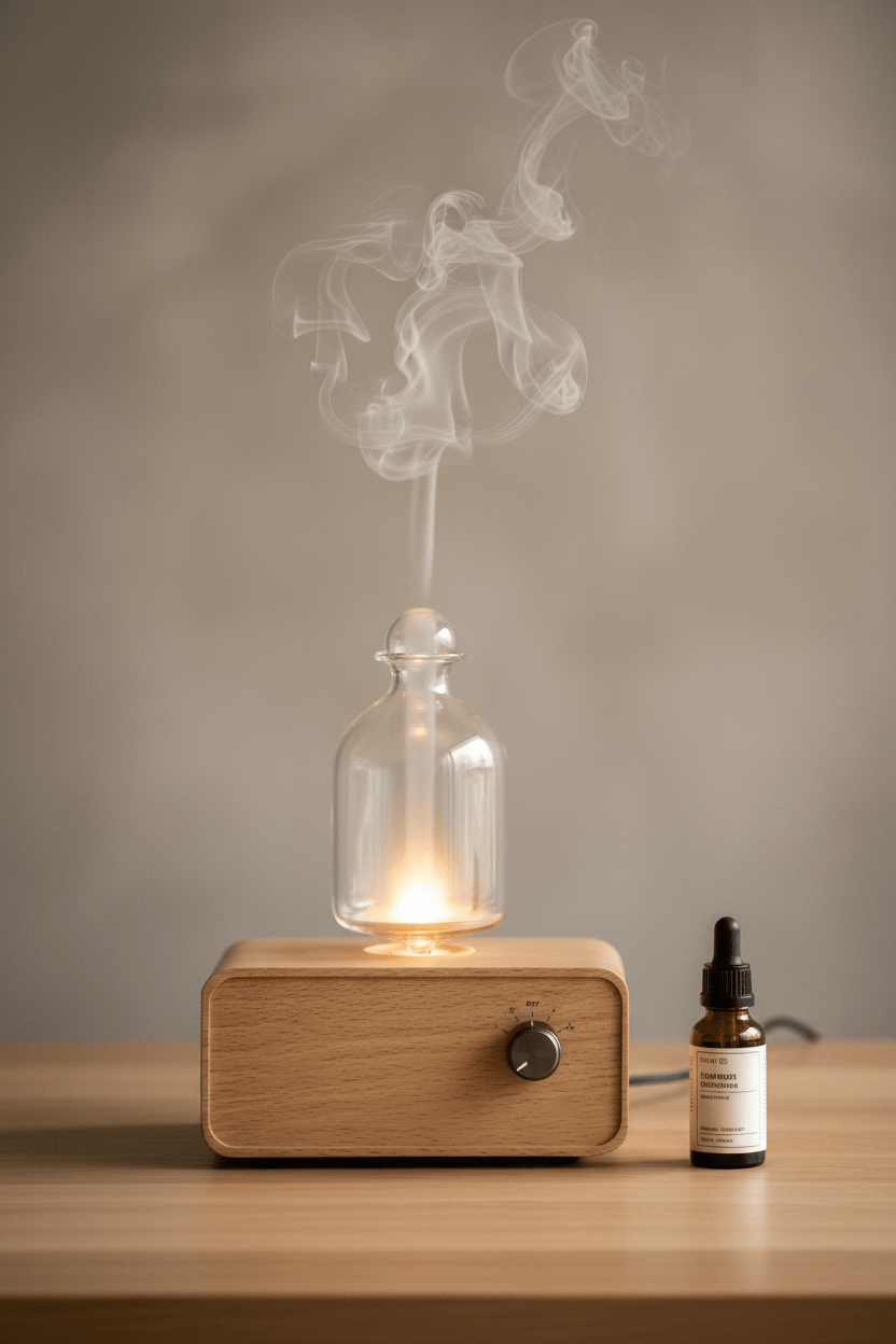 Nebulizing Diffuser Holz & Glas – Kabellos | CalveraHome - CalveraHome