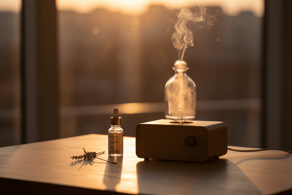 Nebulizing Diffuser Holz & Glas – Kabellos | CalveraHome - CalveraHome