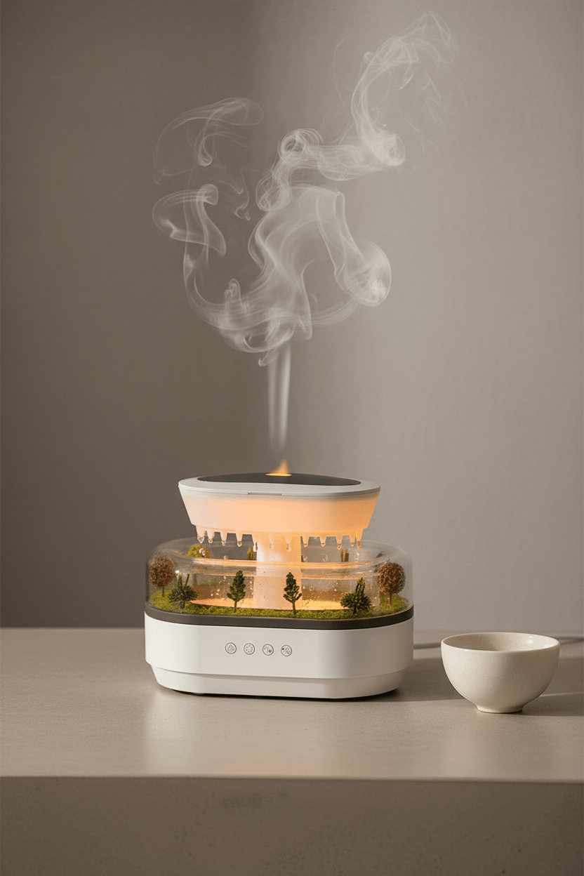 Raindrop Diffuser Aromatherapie mit Regengeräusch & LED | CalveraHome - CalveraHome