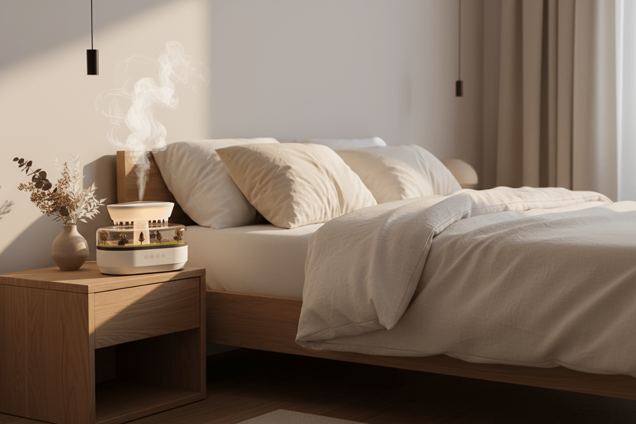 Raindrop Diffuser Aromatherapie mit Regengeräusch & LED | CalveraHome - CalveraHome
