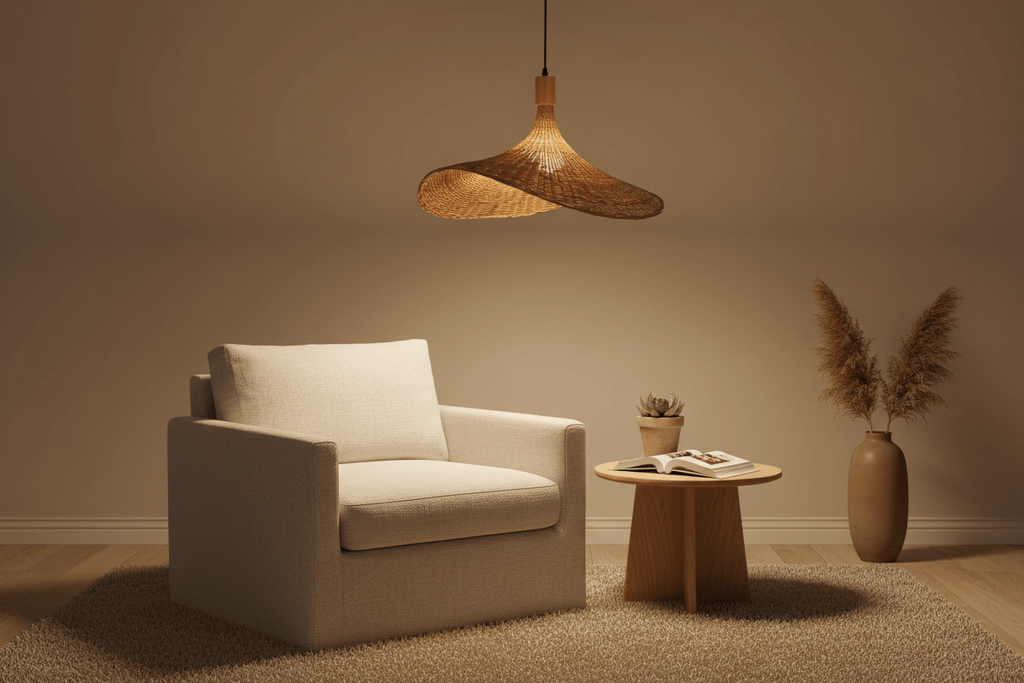 Rattan Pendelleuchte Japandi Ø30cm – Bambus | CalveraHome - CalveraHome