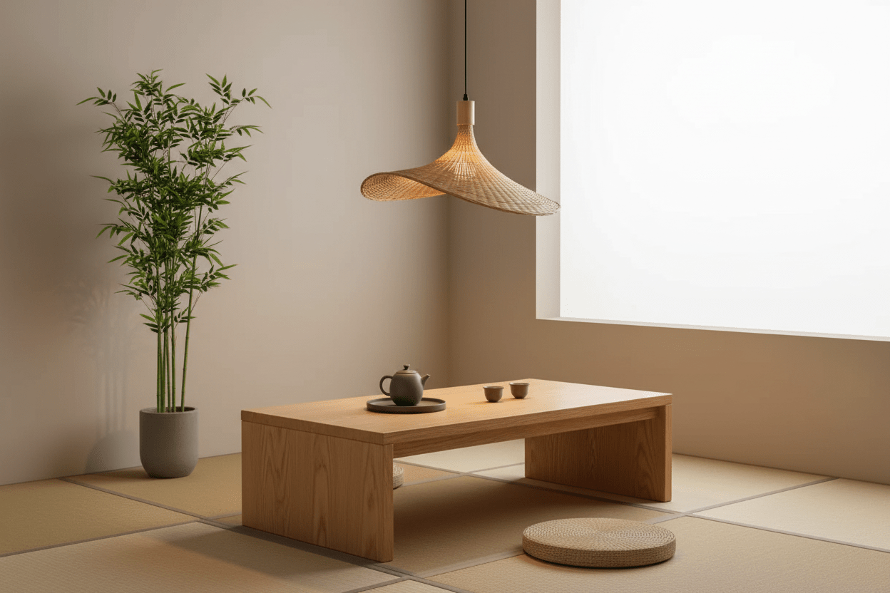 Rattan Pendelleuchte Japandi Ø30cm – Bambus | CalveraHome - CalveraHome