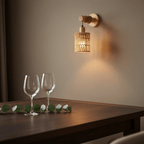 Rustikale Hanfseil Wandlampe – Rattan Farmhouse Licht - CalveraHome