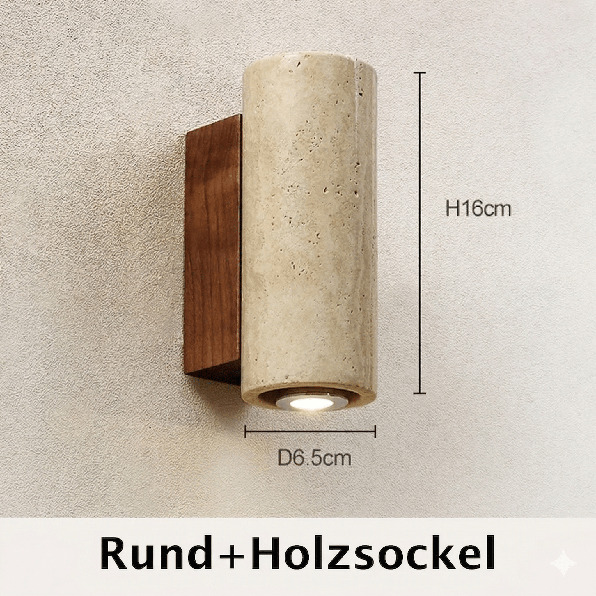 Wabi - Sabi Wandleuchte Travertin – Naturstein LED | CalveraHome - CalveraHome