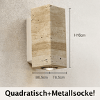 Wabi - Sabi Wandleuchte Travertin – Naturstein LED | CalveraHome - CalveraHome