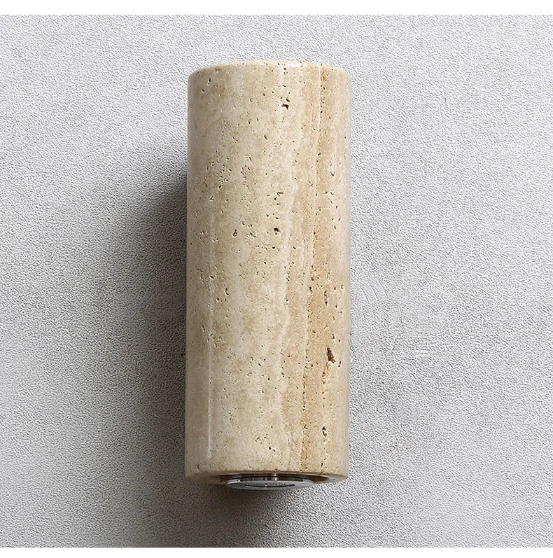 Wabi - Sabi Wandleuchte Travertin – Naturstein LED | CalveraHome - CalveraHome