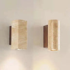 Wabi - Sabi Wandleuchte Travertin – Naturstein LED | CalveraHome - CalveraHome