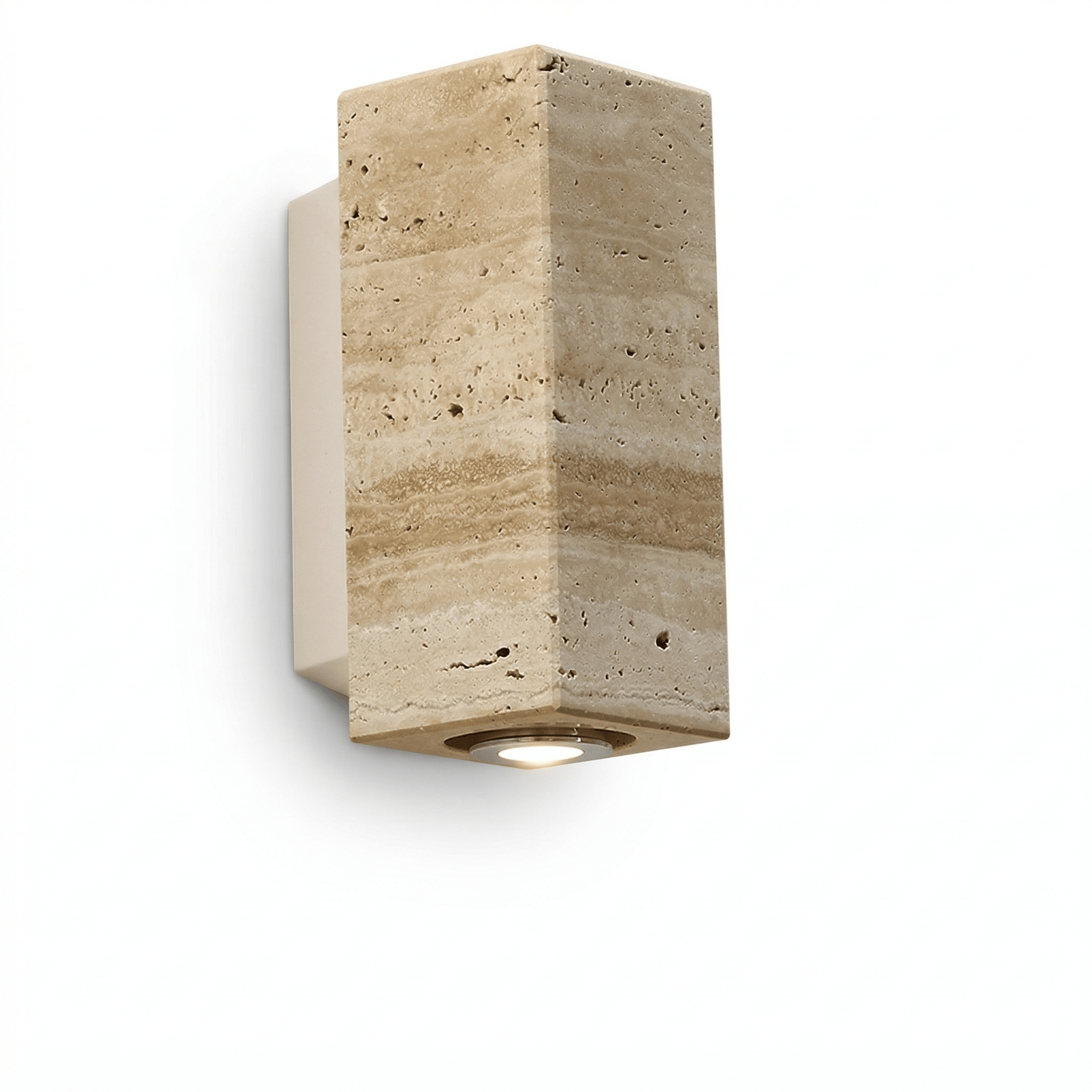 Wabi - Sabi Wandleuchte Travertin – Naturstein LED | CalveraHome - CalveraHome